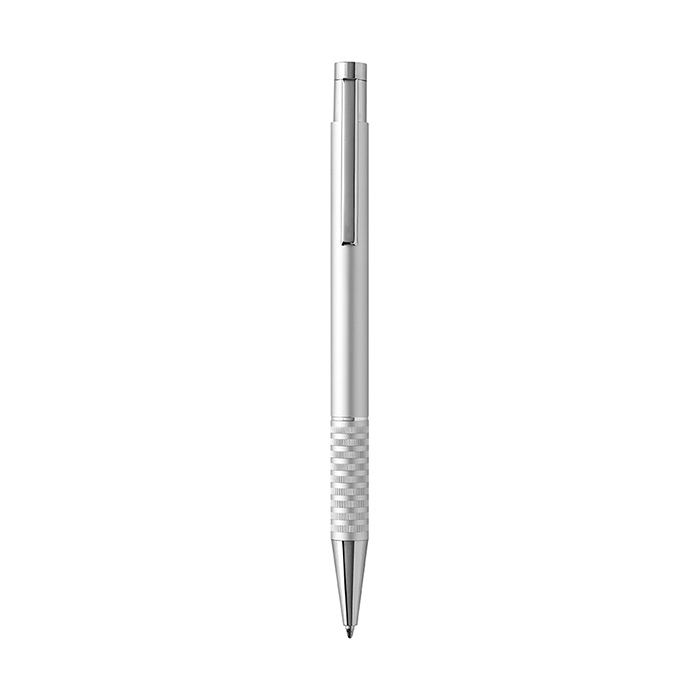 METAL BALL PEN, WITH SILVER COLOURED DETAILS