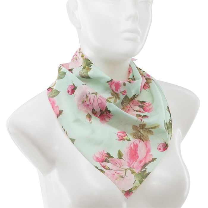 Square scarf in polyester with seam, full color print