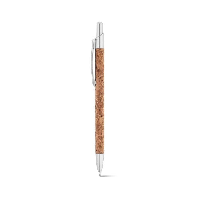 NATURA. Esferogr�fica em corti�a e alum�nio reciclado (100% rAL) com clipe