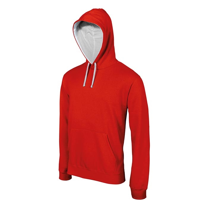 Sweatshirt com capuz em contraste