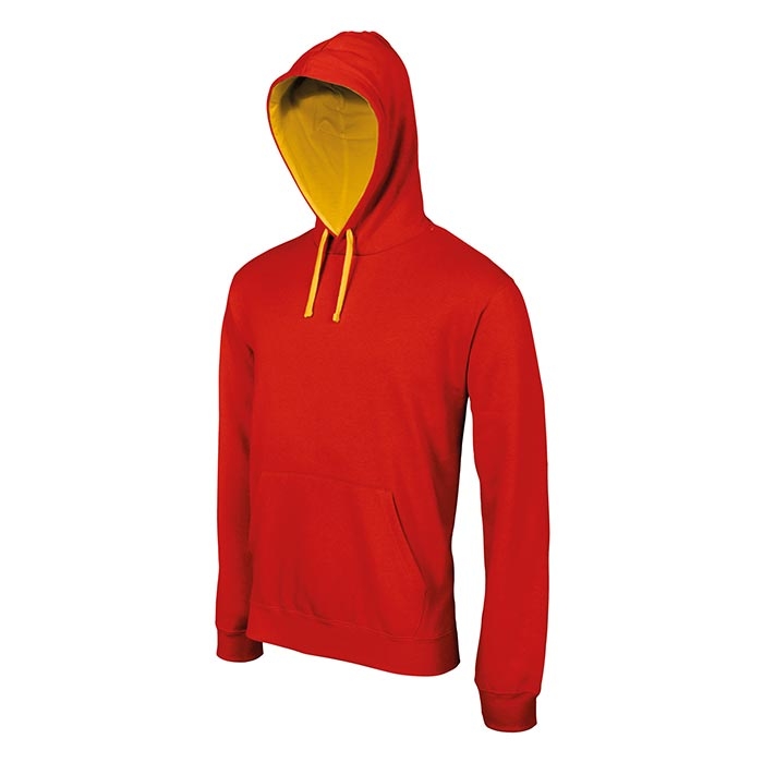 Sweatshirt com capuz em contraste