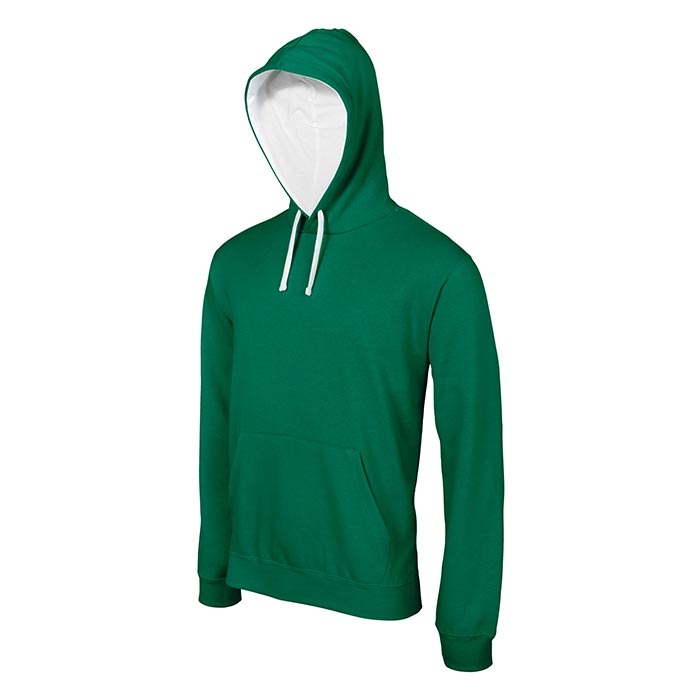 Sweatshirt com capuz em contraste