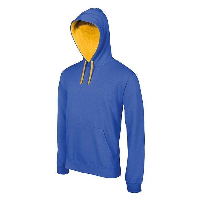Sweatshirt com capuz em contraste
