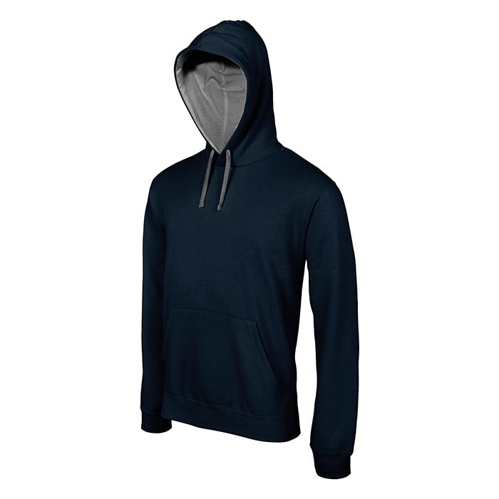 Sweatshirt com capuz em contraste