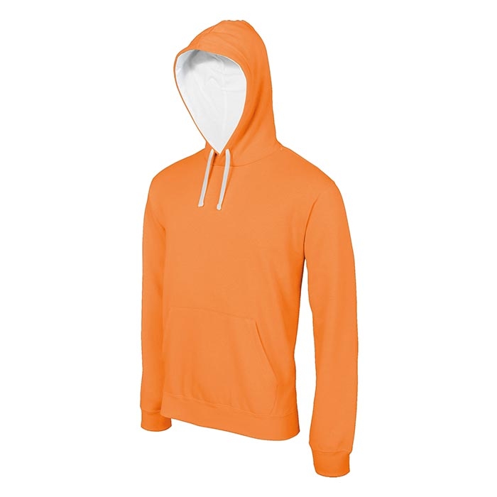 Sweatshirt com capuz em contraste