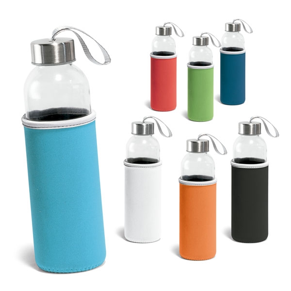 RAISE. GLASS AND STAINLESS STEEL SPORT BOTTLE 520 ML