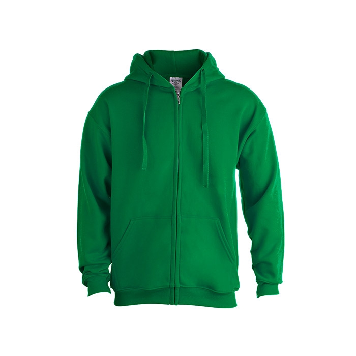 Sweatshirt com Capuz + Fecho Adulto 