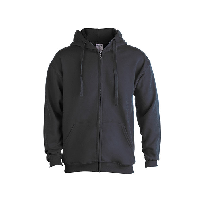 Sweatshirt com Capuz + Fecho Adulto 