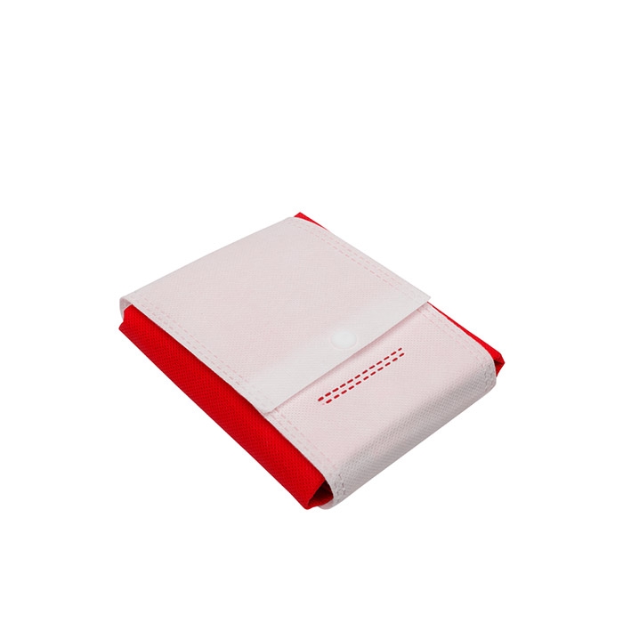 Saco dobr�vel em TNT 80g, com bot�o