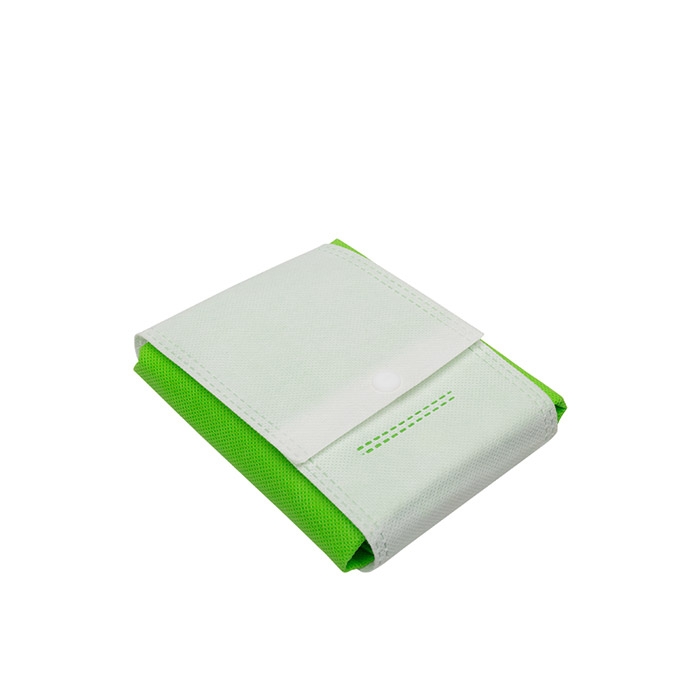 Saco dobr�vel em TNT 80g, com bot�o