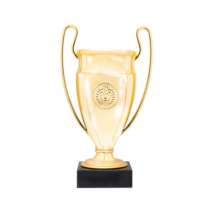 PLASTIC TROPHY, WITH MARBLE BASE