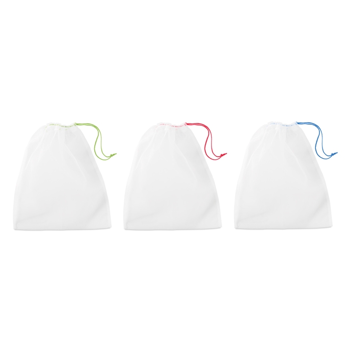 VEGGIE SET RPET conjunto de 3 sacos de fruta