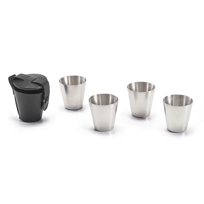 HIMALAYAS. SET OF 4 STAINLESS STEEL CUPS 25 ML