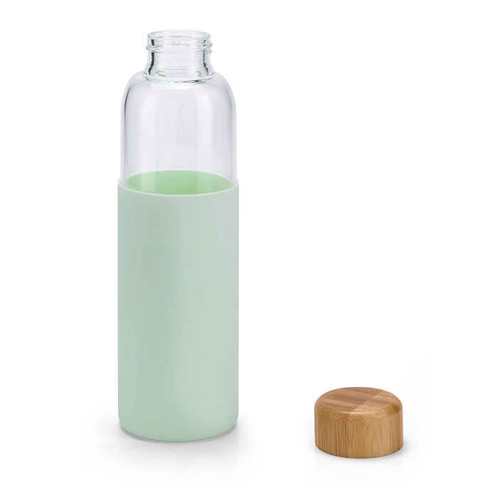 DAKAR. Garrafa em vidro borossilicato e bambu 600 mL