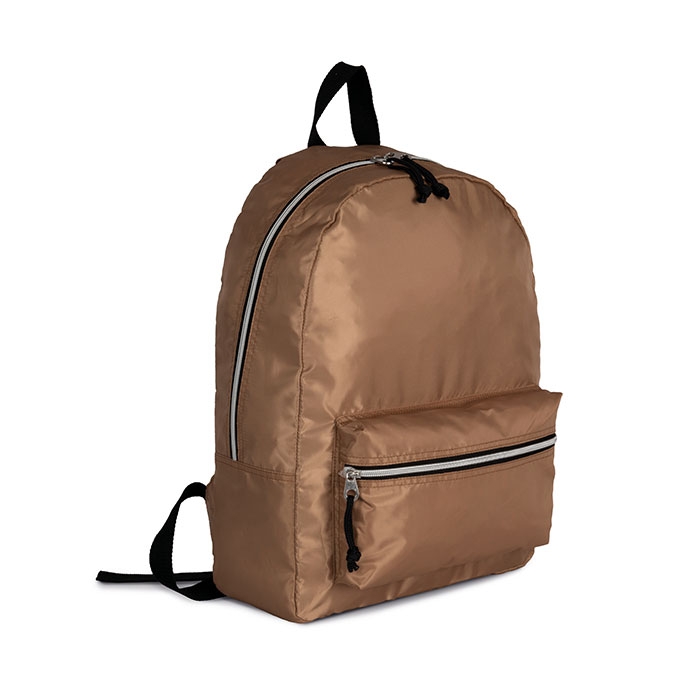 TRENDY BACKPACK WITH CONTRASTING SILVER-TONED ZIP FASTE