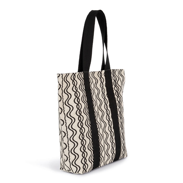 RECYCLED SHOPPING BAG WAVY PATTERN
