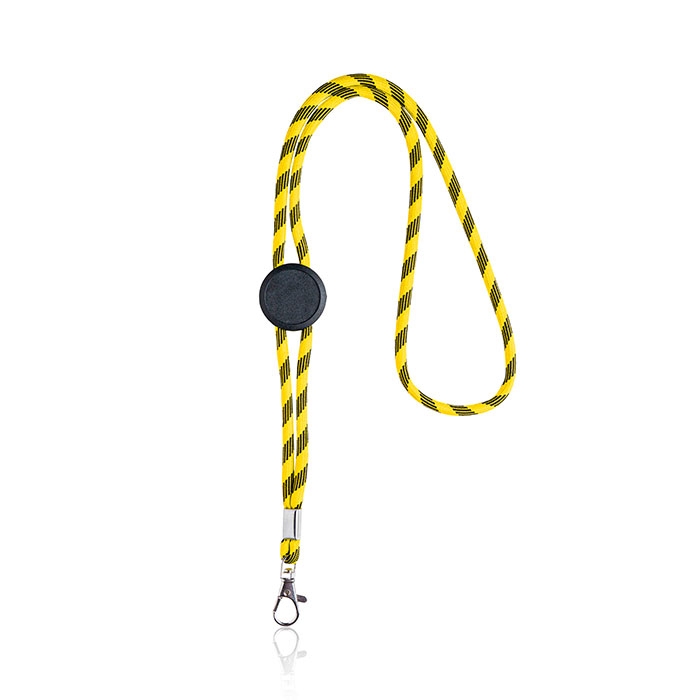 Lanyard tubular em RPET, ajust�vel