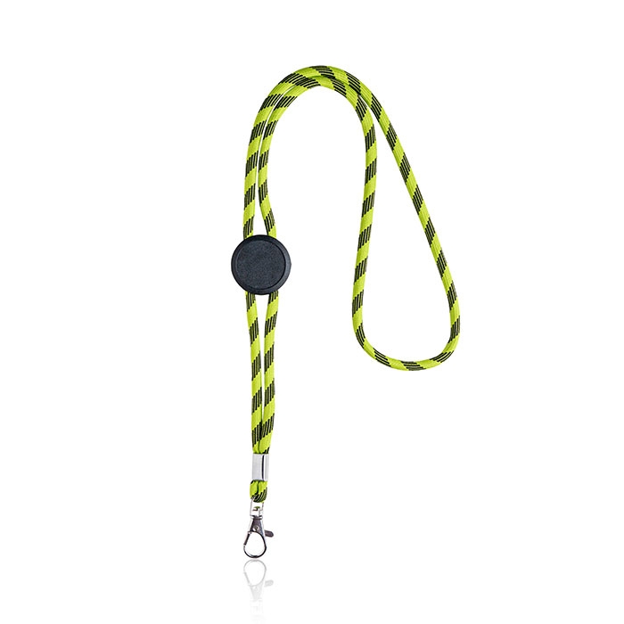 Lanyard tubular em RPET, ajust�vel