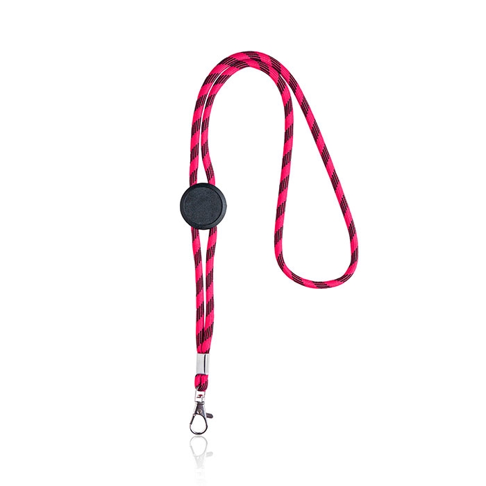Lanyard tubular em RPET, ajust�vel