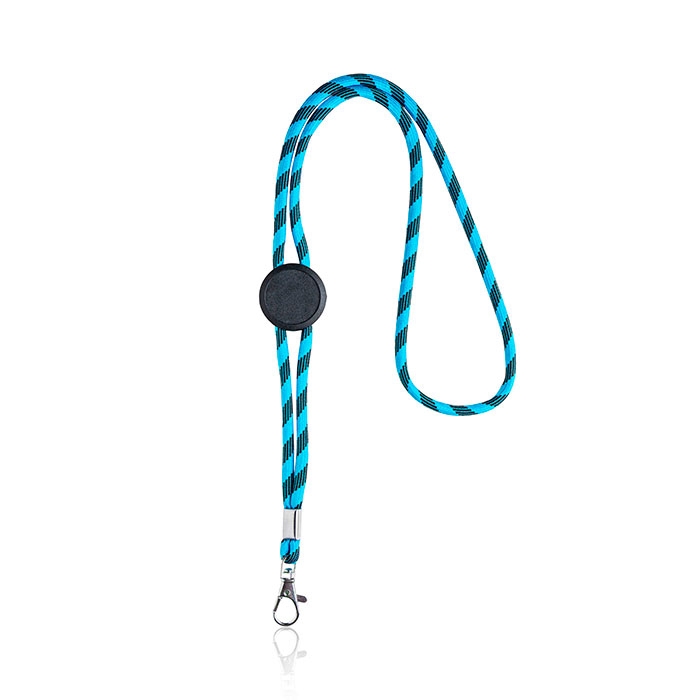 Lanyard tubular em RPET, ajust�vel