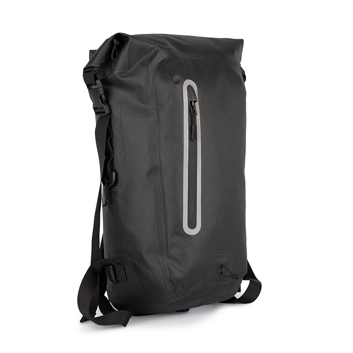 Water resistant backpack with helmet mesh